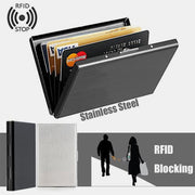 RFID Stainless Steel Slim Credit Card Holder