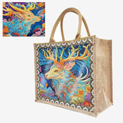 DIY Deer Diamond Air Painting Tote Creative Shopping Travel Handbag