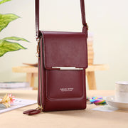 Faux Leather Phone Purse Mini Crossbody Shoulder Bag Cell Phone Pouch