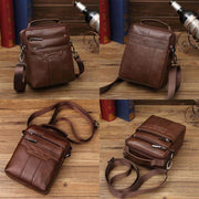 Messenger Bag For Men Vintage Gentle Leather Crossbody Bag
