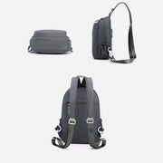 Multifunctional Nylon Chest Bag For Women Men Convertible Backpack