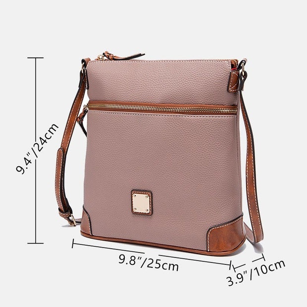 Crossbody Bag For Women Lychee Grain Texture Multi-color Leather Bag