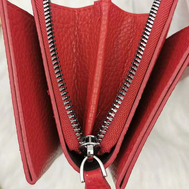 Minimalist Phone Bag Set Wide Strap Leather Purse For Women