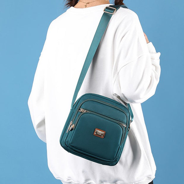Limited Stock: Small Square Nylon Bag Crossbody Purse with Multiple Pockets