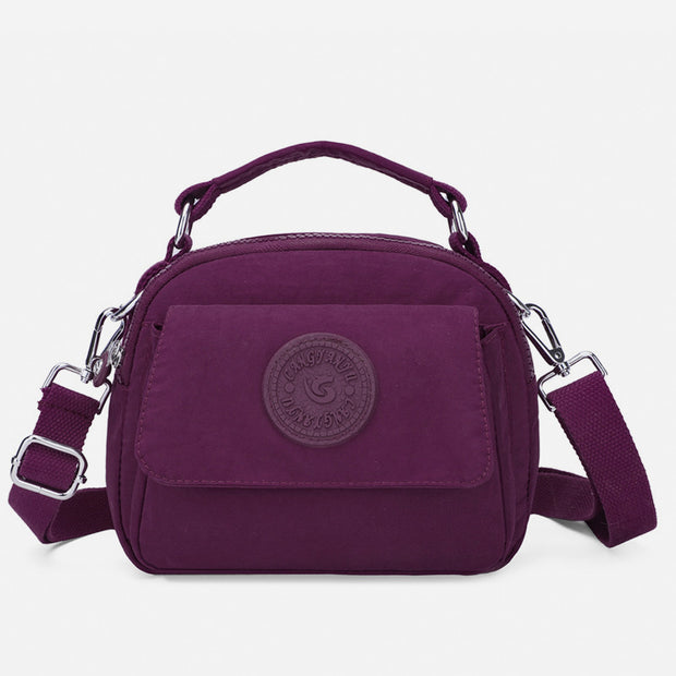 Multiple Color Crossbody Handbag Lightweight Nylon Printed Purse For Women