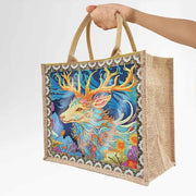 DIY Deer Diamond Air Painting Tote Creative Shopping Travel Handbag