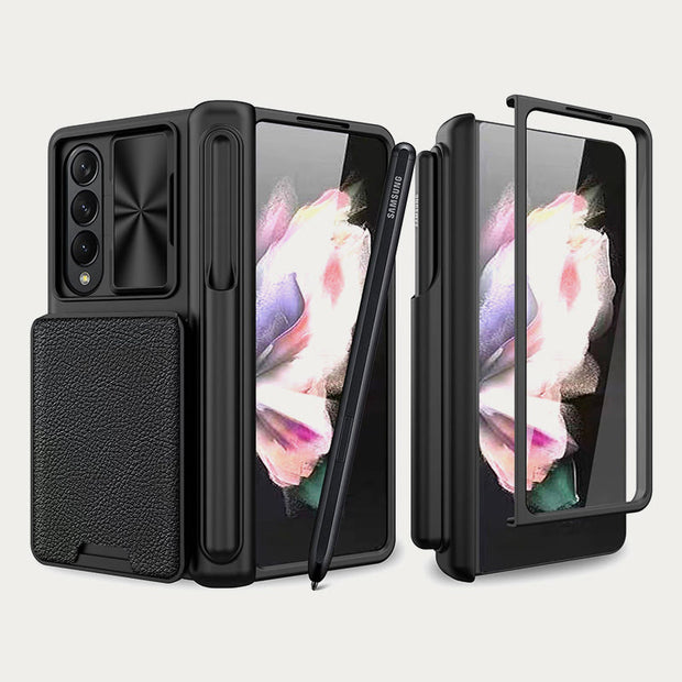 Phone Case Wallet for Galaxy Z Fold 4/5 with Removable Card Holder