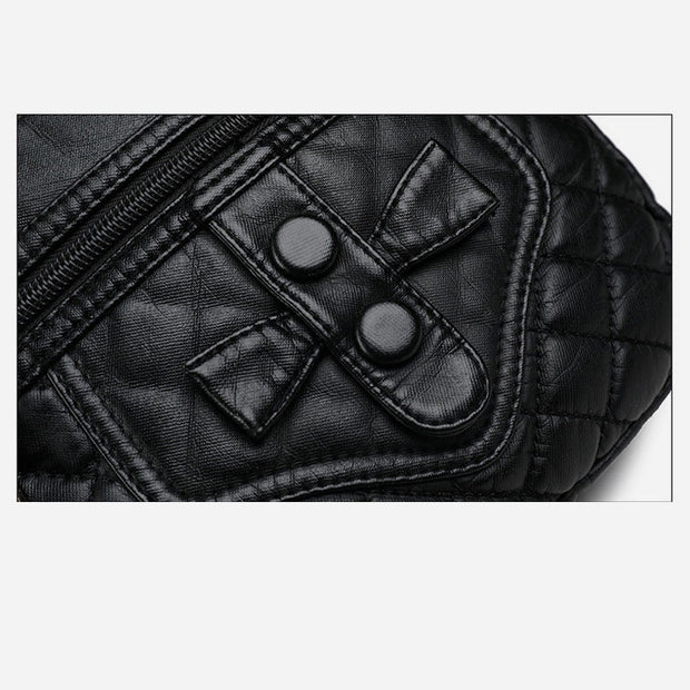 Small Square Bag Cross Design Crossbody Leather Purse For Women
