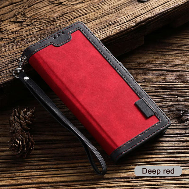 Vintage Color Stitching Phone Case For Samsung Protective Cover