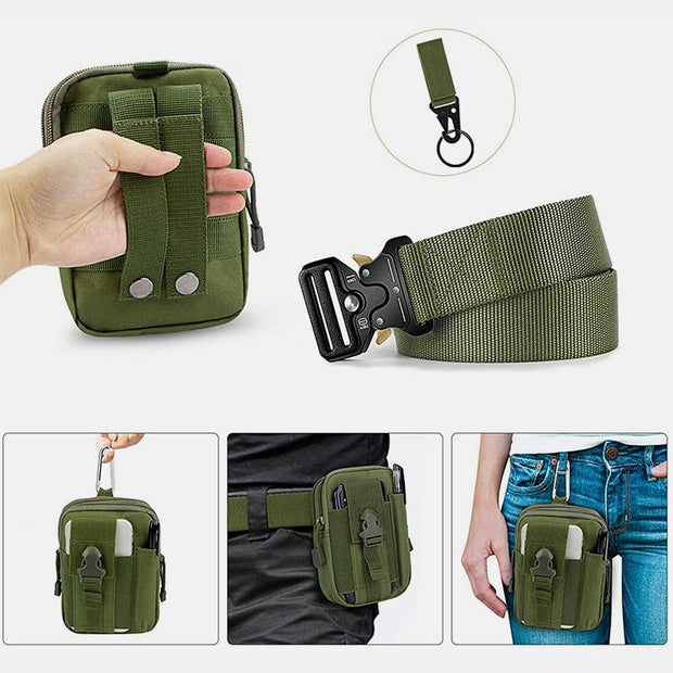 Limited Stock: Mens Tactical Belt Military Nylon Web Duty Belt with Pouch&Hook