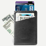 RFID Blocking Quick Access Minimalist Leather Credit Card Holder Front Pocket Wallet