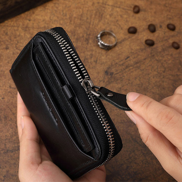 Wallet For Men Multiple Slots Vertical RFID Shopping Purse