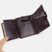 FRID Anti-Theft Large Capacity Genuine Leather Wallet