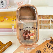 Pencil Case For Students Simple Transparent Vertical Style Pencail Bag