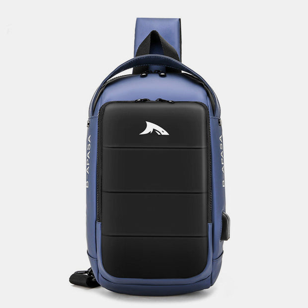 Stylish Waterproof Sling Bag With USB Charging Port