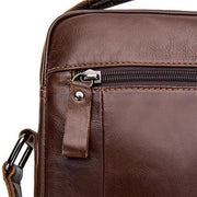 Men's Solid Bag Genuine Leather Crossbody Bag