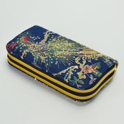 Vintage National Peacock Embroidery Long Wallet Clutch Bag
