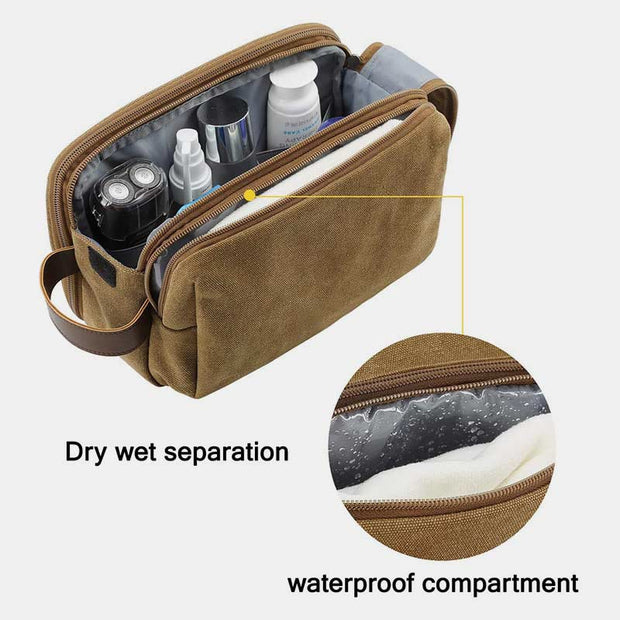 Storage Bag For Men Business Black Oxford Dry Wet Separation Travel Bag