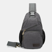 Canvas Outdoor Casual Large Capacity Crossbody Bag Chest Bag