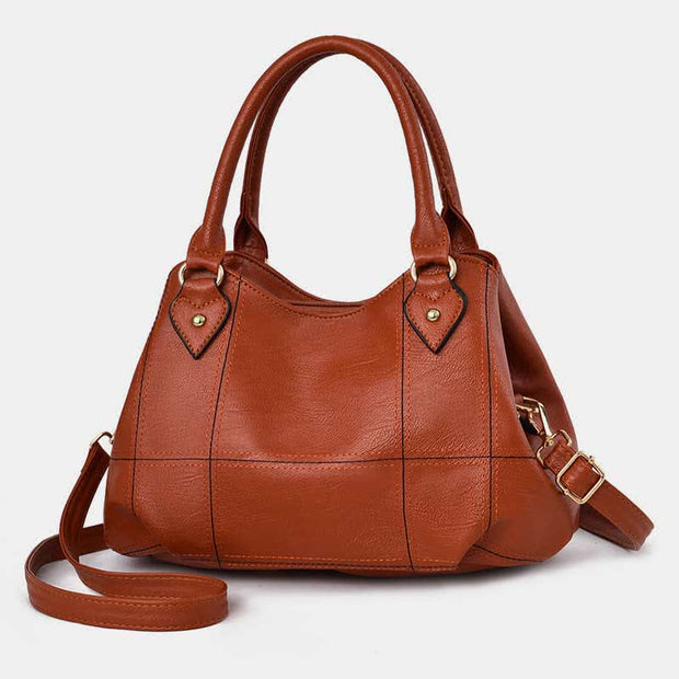 Women Handbag Purse Triple Compartment Satchel Messenger Tote Crossbody Bag