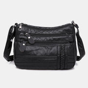 Multi-pocket Solid Crossbody Bag