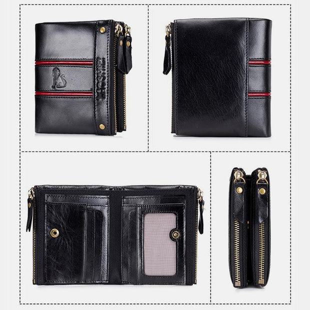 RFID Durable Genuine Leather Wallet