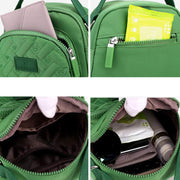 Functional Women Purse Lightweight Nylon Roomy Crossbody Shoulder Bag Mini Backpack