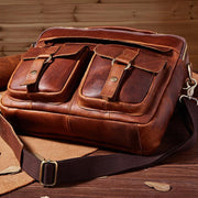 Men's Genuine Leather Vintage Crossbody Bag