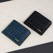 RFID Zipper Wallet For Men Stone Print Leather Purse