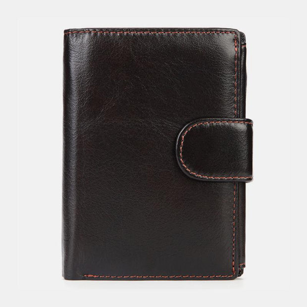 Multi-slot Trifold Genuine Leather Vintage Wallet