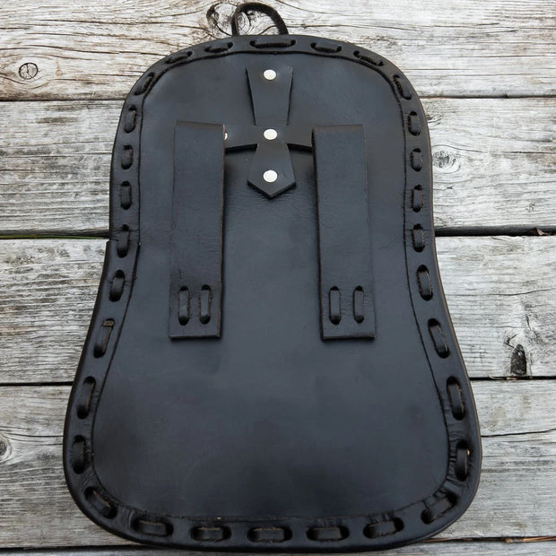 Vintage Waist Bag Medieval Cross Buckle Cosplay Leather Bag