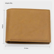 Personalized Engraved Mens Wallet Trifold Leather Wallet Card Holder