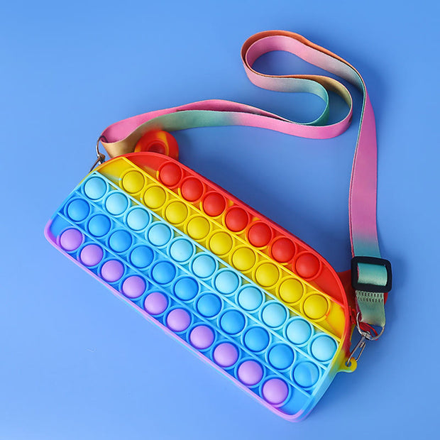 Cute Sling Bag For Kids Silica Gel Adjustable Crossbody Bag