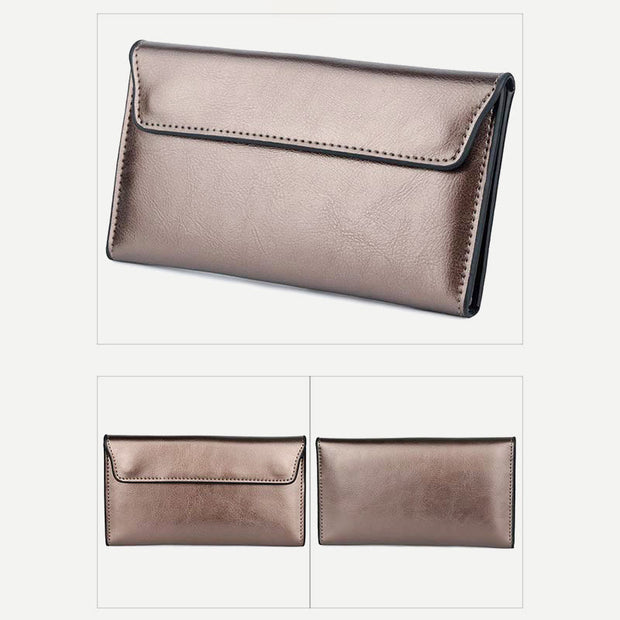 Wallet for Women Slim Multi-Function Minimalist Genuine Leather Handbag Purse