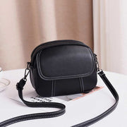 Triple Zip Small Crossbody Bag Leather Cell Phone Purse Shoulder Handbag