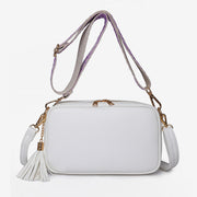 Crossbody Bag For Women Tassel Solid Color Casual Leather Bag