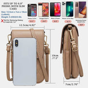 Women's Small Crossbody Cell Phone Purse Wallet Leather Shoulder Bag