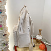 Backpack for Women Minimalist Plain Color Nylon Outdoor School Daypack