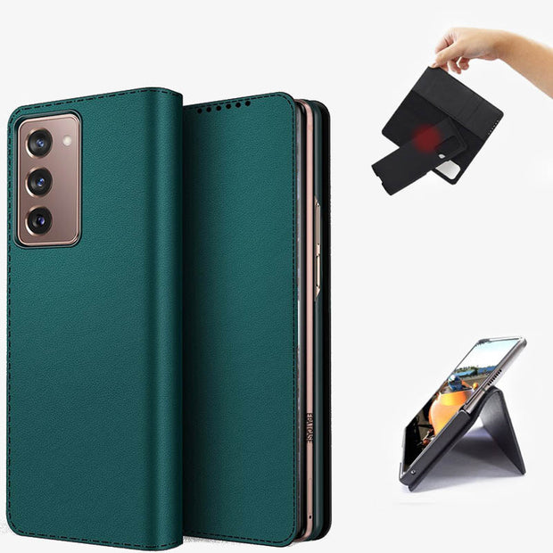 Samsung Z Fold 2-In-1 Split Clamshell Leather Phone Case