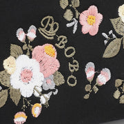 Multi-Pocket Flower Embroideried Handbag Crossbody Bag
