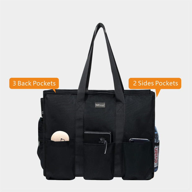 Black Shoulder Tote For Women Travel Large Capacity Duffel Bag