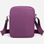 Functional Women Purse Multi-Pocket Solid Color Nylon Crossbody Bag Shoulder Bag