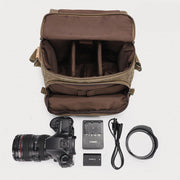 Retro Canvas Camera Bag DSLR SLR Padded Crossbody Shoulder Bag