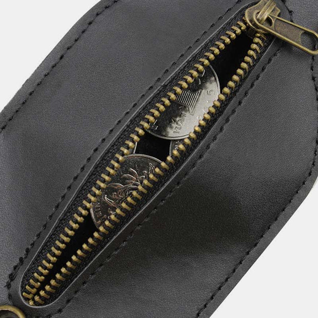 Vintage EDC Pouch for Men Snap Over Leather Coin Purse Slapjack