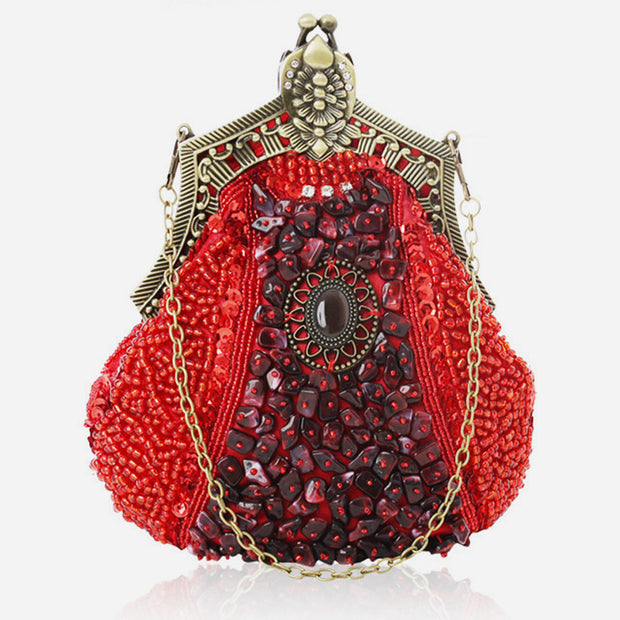 Mini Evening Bag Vintage Embroidery Beaded Bag For Women