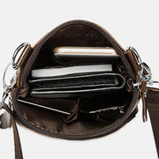 Genuine Leather Vintage Multi-function Crossbody Bag