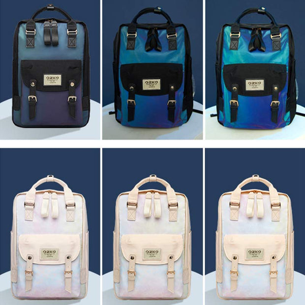 Functional Large Computer Purse Fluorescent Stylist Laptop Backpack for Travel Work
