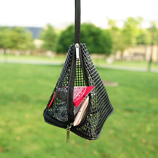 Storage Bag For Outdoor Camping Triangle Folding Net Storage Basket