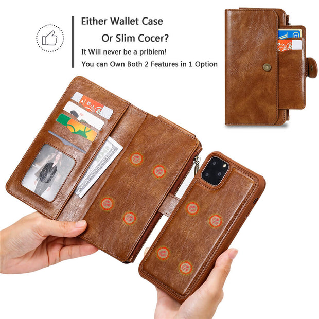 Vintagre Magnetic Detachable Wallet Case for iPhone