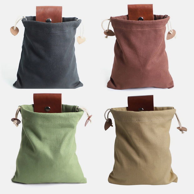 Leather And Canvas Bushcraft Bag Storage Bag